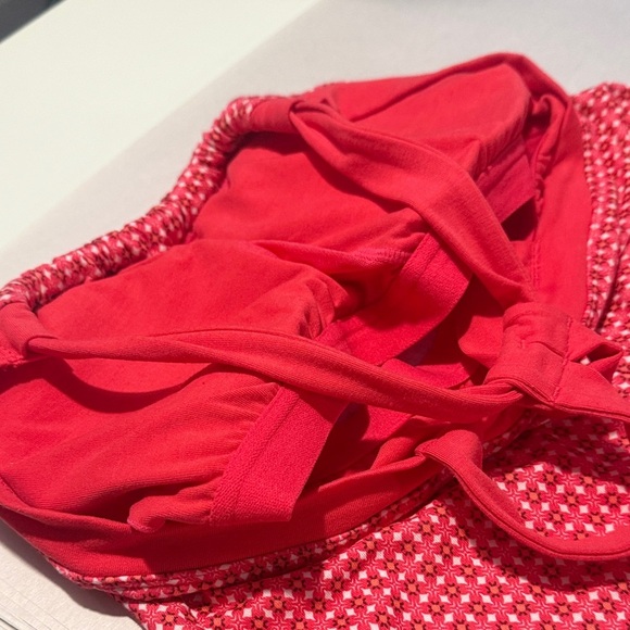 Prana Pink Build-in Shelf Bra Patterned Halter Top Dress Size Medium - Picture 9 of 10